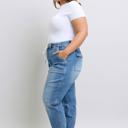  Judy Blue High Waist Cargo Cuff Jogger Denim Jeans 88909 - Plus
