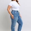  Judy Blue High Waist Cargo Cuff Jogger Denim Jeans 88909 - Plus