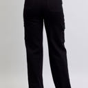 Judy Blue High Waist Cargo Wide Leg Black Denim Jeans 88886