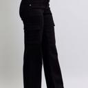  Judy Blue High Waist Cargo Wide Leg Black Denim Jeans 88886