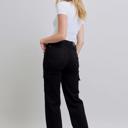  Judy Blue High Waist Cargo Wide Leg Black Denim Jeans 88886