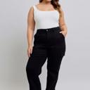  Judy Blue High Waist Cargo Wide Leg Black Denim Jeans 88886 - Plus