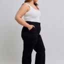  Judy Blue High Waist Cargo Wide Leg Black Denim Jeans 88886 - Plus