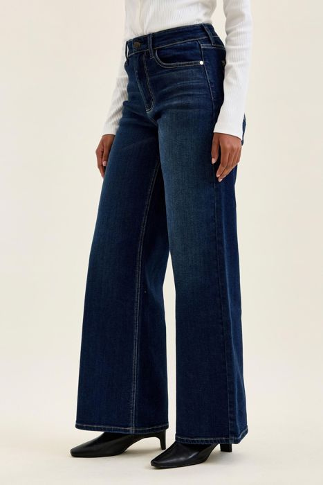 Judy Blue High Waist Lux Dark Retro Wide Leg Jeans