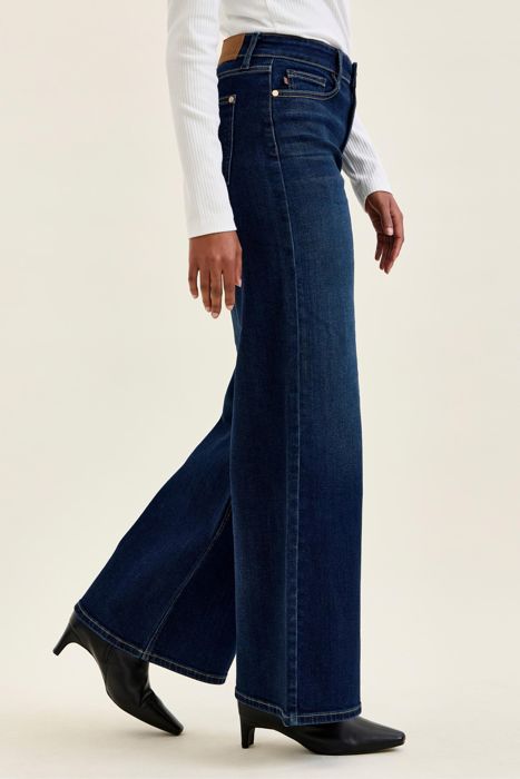 Judy Blue High Waist Lux Dark Retro Wide Leg Jeans
