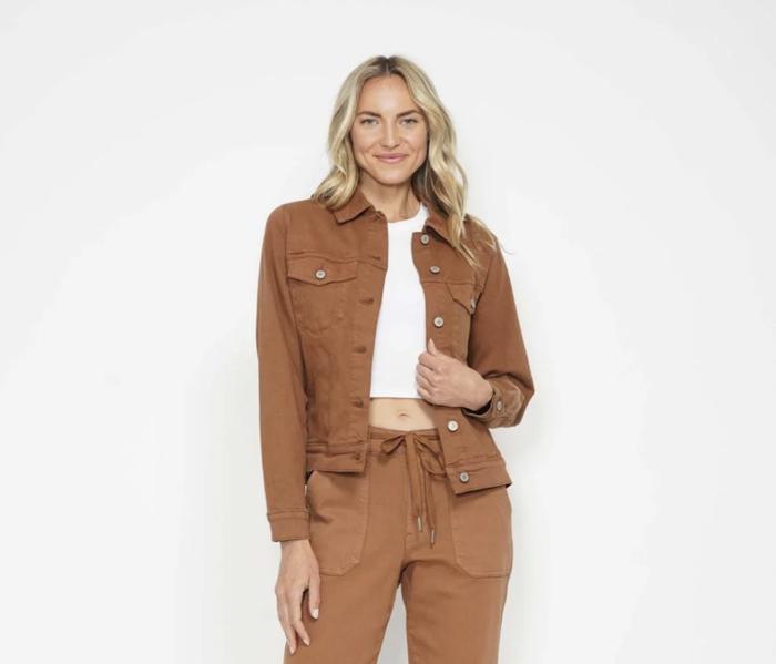 Judy Blue Garment Dyed Camel Jacket 7875