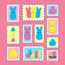 XXXL PEEPS® Stamps Tee | Marshmallow Vintage T-Shirt – Retro Easter Graphic Tee | Officially Licensed Spring Nostalgia Shirt