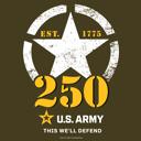 XXL Military Green U.S. Army® 250th Anniversary Tee | Officially Licensed