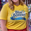 Medium Yellow Gold Official Blue Bonnet® T-Shirt – Retro Margarine Logo Tee | Vintage Brand Shirt