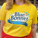 Small Yellow Gold Official Blue Bonnet® T-Shirt – Retro Margarine Logo Tee | Vintage Brand Shirt