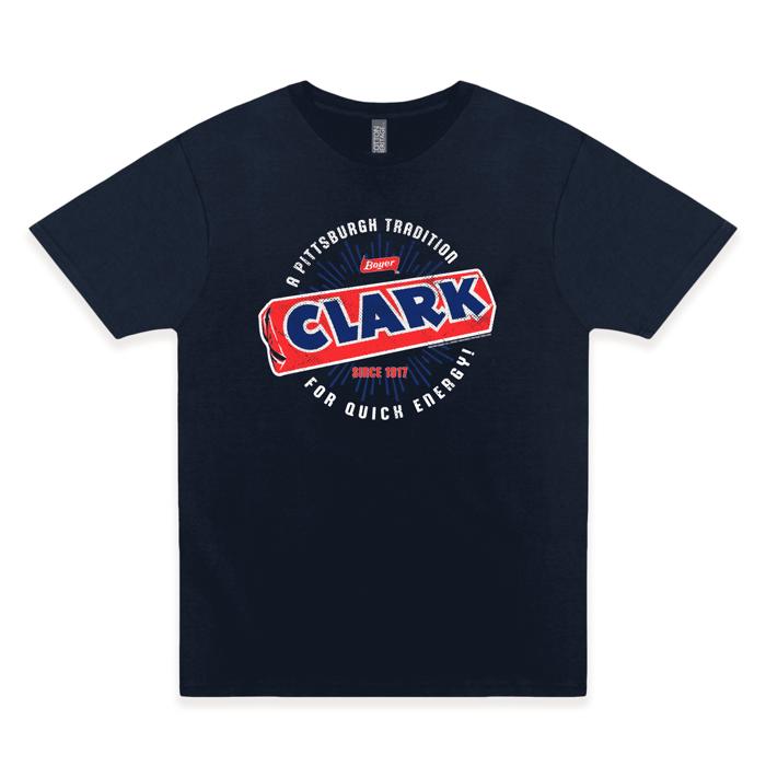 Boyer® Clark® Bar A Pittsburgh Tradition Graphic Tee – Vintage Retro Candy Logo T-Shirt