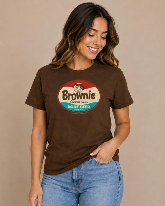 Brownie™ Caramel Cream Root Beer Tee | Vintage Soda Unisex Graphic T-Shirt
