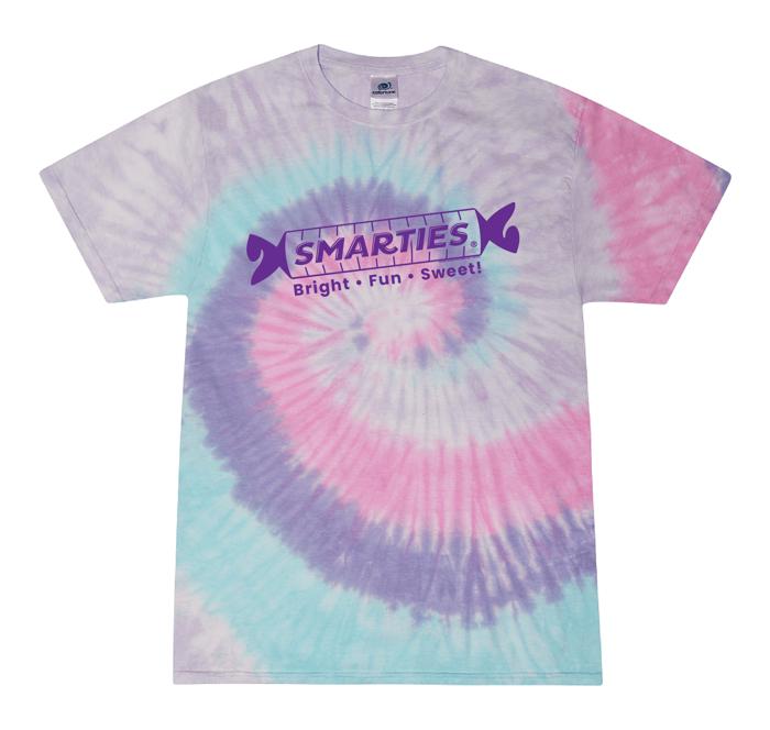 Smarties® Bright • FUN • Smarties Tie-Dye Tee – Vintage Candy Unisex Graphic T-Shirt