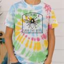  Bee Kind & Save the Bees Unisex Youth Tie-Dye Tee