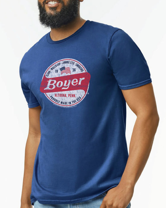 Boyer® Made in the USA Tee – Vintage Retro Candy Logo T-Shirt