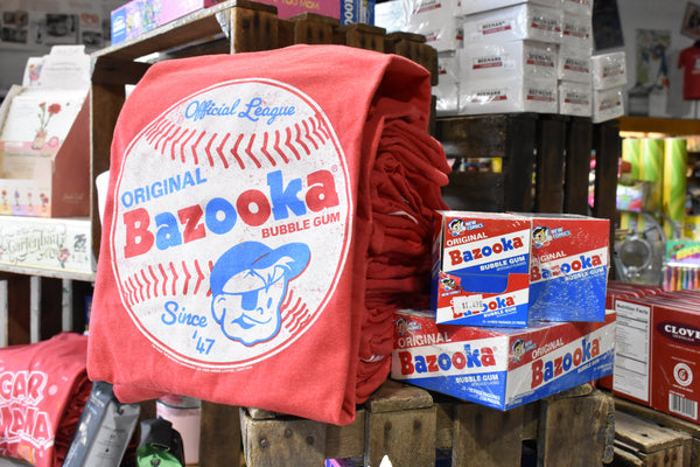 Bazooka® Official League Baseball Tee – Vintage Retro Candy T-Shirt