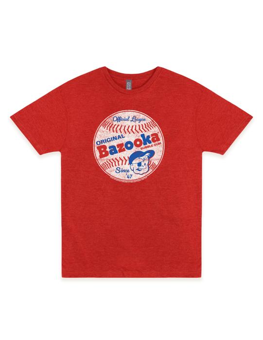 Bazooka® Official League Baseball Tee – Vintage Retro Candy T-Shirt