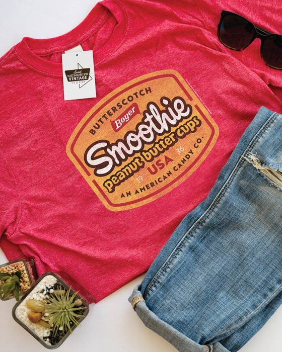 Boyer® Smoothie Peanut Butter Cups T-Shirt – Vintage Retro Candy Logo Tee