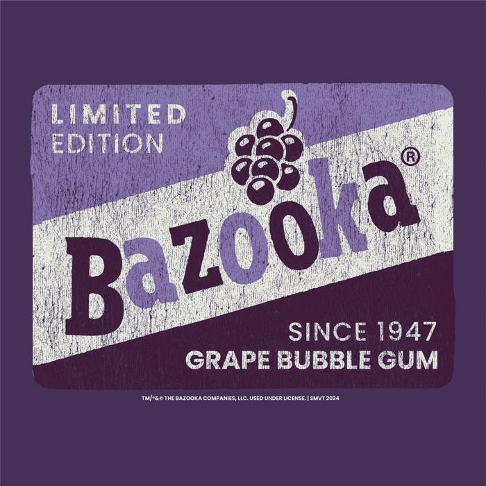 Bazooka® Vintage Grape Bubble Gum Tee – Retro Candy Logo T-Shirt