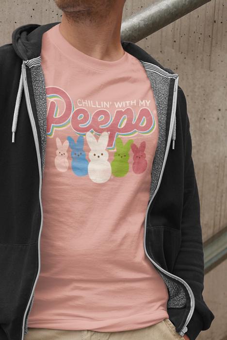 PEEPS® Chillin' With My Peeps Tee – Vintage Marshmallow Unisex Graphic T-Shirt