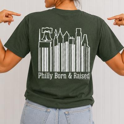 GOLDENBERG’S® PEANUT CHEWS® Philly Born & Raised Skyline Barcode Tee “Limited Edition” Philly Hometown Edition
