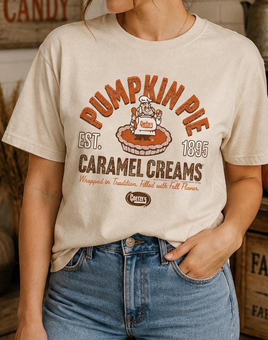 Goetze's® Pumpkin Pie Caramel Creams Tee | Fall Autumn Graphic T-shirt