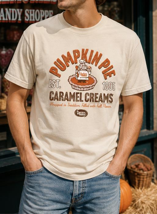 Goetze's® Pumpkin Pie Caramel Creams Tee | Fall Autumn Graphic T-shirt