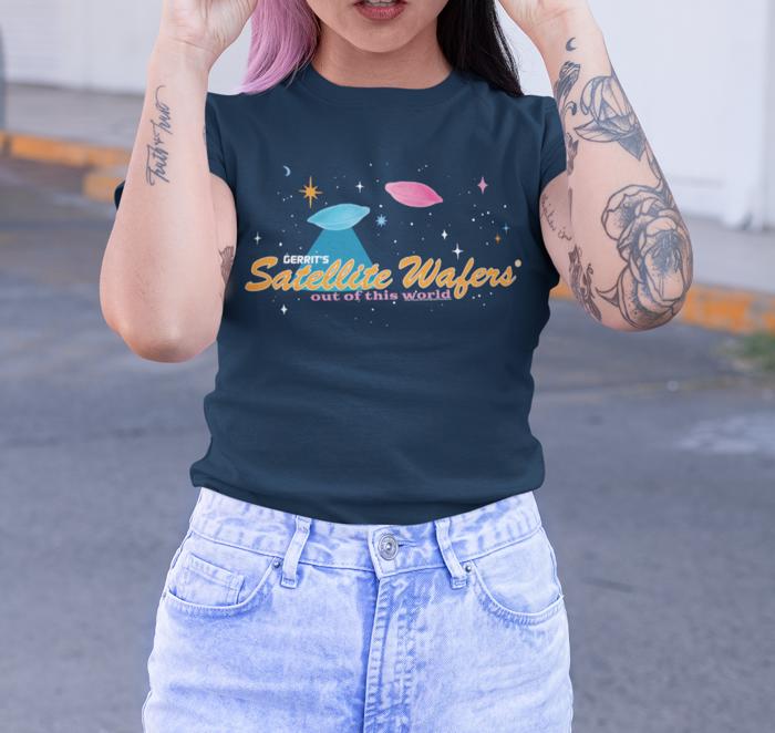 Gerrit’s Satellite Wafers® Out of this World Tee – Retro Candy Unisex Graphic T-Shirt