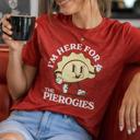  Here for the Pierogies Tee | Funny Pierogi Apparel | SMVT Exclusive Graphic T-Shirt