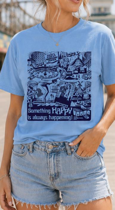 Idora Park 1930s Original Printer Block • Youngstown, OH Tee - Limited Edition Light Blue Tee