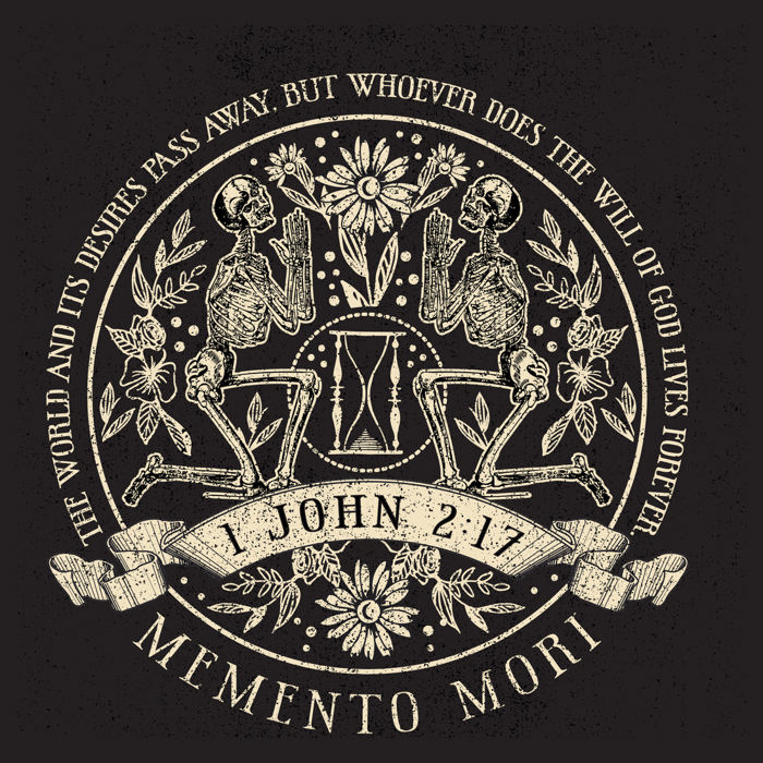 Memento Mori | 1 John 2:17 | Floral Skeleton Unisex Shirt