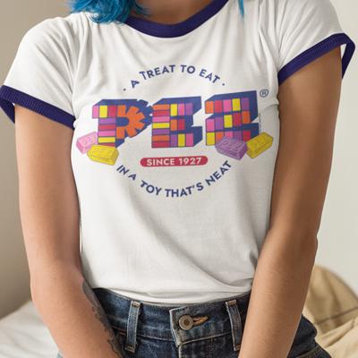 PEZ® 2025 Limited Edition Ringer Tee – Vintage Candy Unisex Graphic T-Shirt