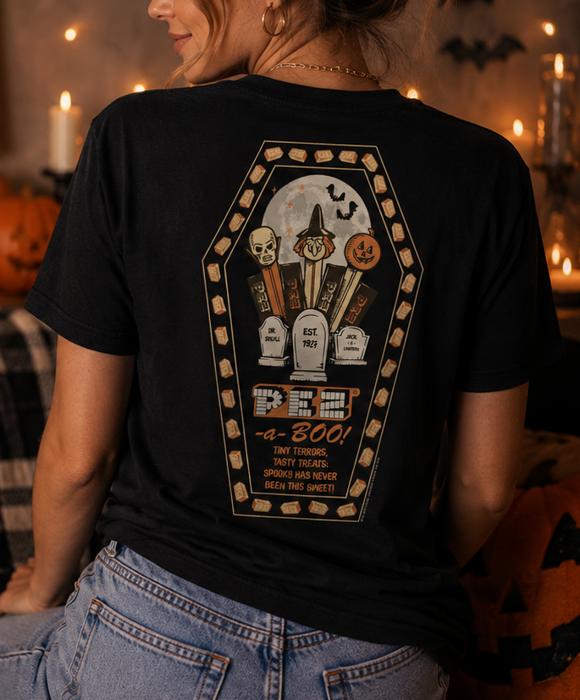 PEZ®-a-Boo! Vintage Halloween Tee | Retro PEZ® Candy Halloween Graphic T-Shirt
