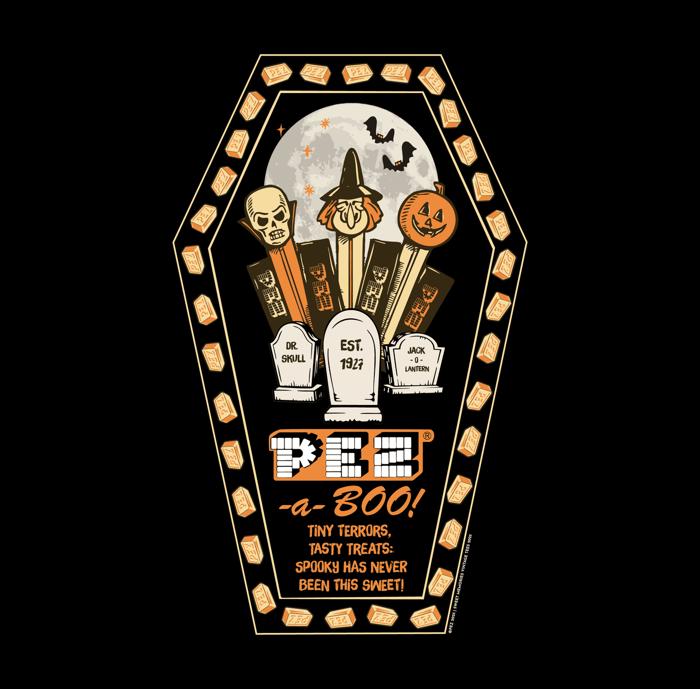 PEZ®-a-Boo! Vintage Halloween Tee | Retro PEZ® Candy Halloween Graphic T-Shirt