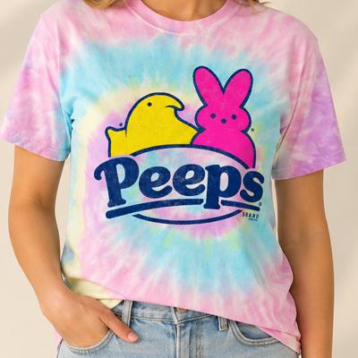 PEEPS® Jelly Bean Tie-Dye Tee – Vintage Marshmallow Unisex Graphic T-Shirt