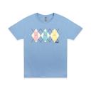 Small Light Blue Heather PEEPS® Argyle Tee | Bunny Vintage T-Shirt – Retro Easter Graphic Tee | Officially Licensed Spring Nostalgia Shirt