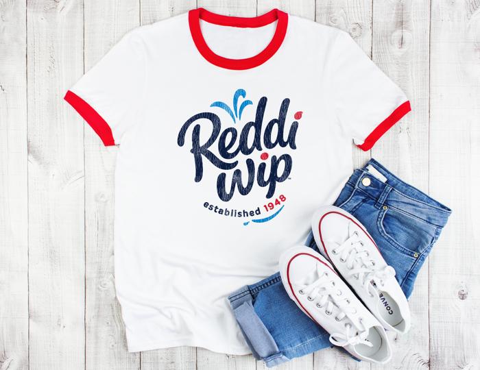 Official Reddi-wip® Logo Ringer T-Shirt – Retro Dessert Topping Tee | Vintage Whipped Cream Style