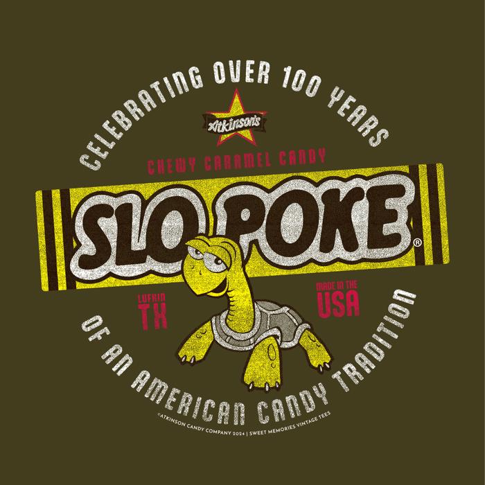 Official Slo Poke® Caramel Candy Vintage Tee – Retro Sweets Logo T-Shirt