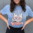 XXXL Light Blue Heather Smarties® Smartie Cat | Are you a SMARTIE CAT? Tee – Cat Lover Unisex Graphic T-Shirt
