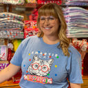 Large Light Blue Heather Smarties® Smartie Cat | Are you a SMARTIE CAT? Tee – Cat Lover Unisex Graphic T-Shirt