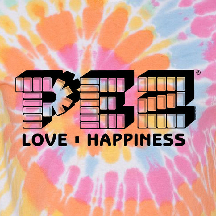 PEZ® Tie-Dye Tee | Love & Happiness – Vintage Candy Unisex Graphic T-Shirt