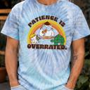  Tootsie Pop® Patience is Overrated Tee | Officially-Licensed, Vintage-Inspired MR. OWL® Tie-Dye Apparel | Funny Retro Candy Graphic T-Shirt