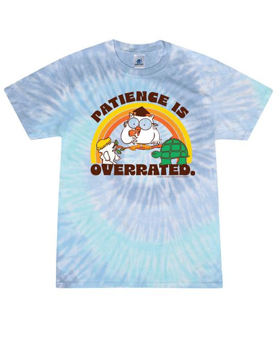 Tootsie Pop® Patience is Overrated Tee | Officially-Licensed, Vintage-Inspired MR. OWL® Tie-Dye Apparel | Funny Retro Candy Graphic T-Shirt