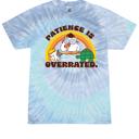  Tootsie Pop® Patience is Overrated Tee | Officially-Licensed, Vintage-Inspired MR. OWL® Tie-Dye Apparel | Funny Retro Candy Graphic T-Shirt