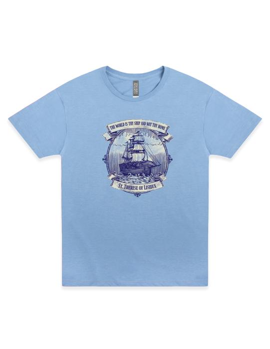Saint Thérèse - The World is Thy Ship Religious Unisex Graphic Tee