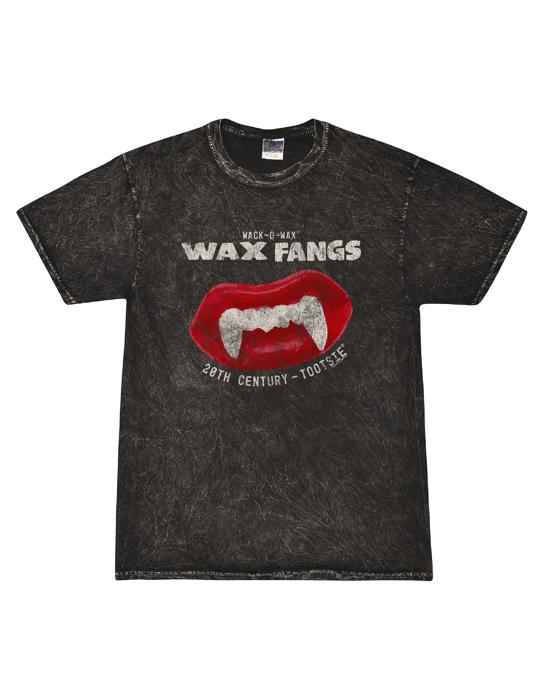Wack-O-Wax® FANGS Black Mineral Wash Tee – Vintage Unisex Graphic T-Shirt