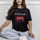  Wack-O-Wax® FANGS Black Mineral Wash Tee – Vintage Unisex Graphic T-Shirt