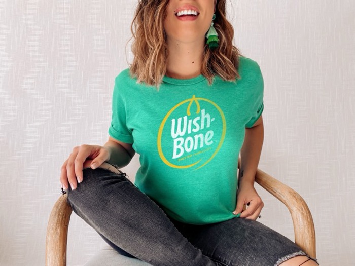 Official Wish-Bone® Salad Dressing T-Shirt – Retro Food Brand Tee | Vintage Logo Apparel