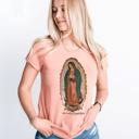 Medium Heather Sunset Our Lady of Guadalupe | Vintage Unisex Shirt