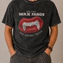  Wack-O-Wax® FANGS Black Mineral Wash Tee – Vintage Unisex Graphic T-Shirt
